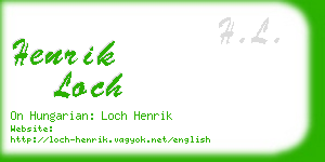 henrik loch business card